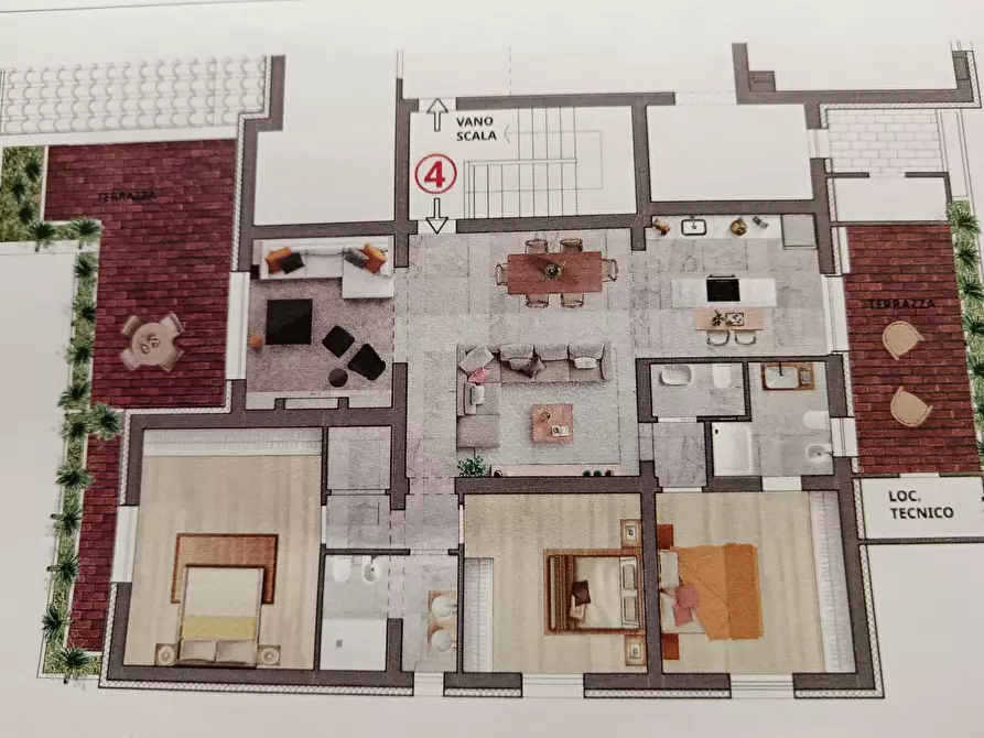 Immagine 3 di Casa quadrifamiliare in vendita  a Empoli