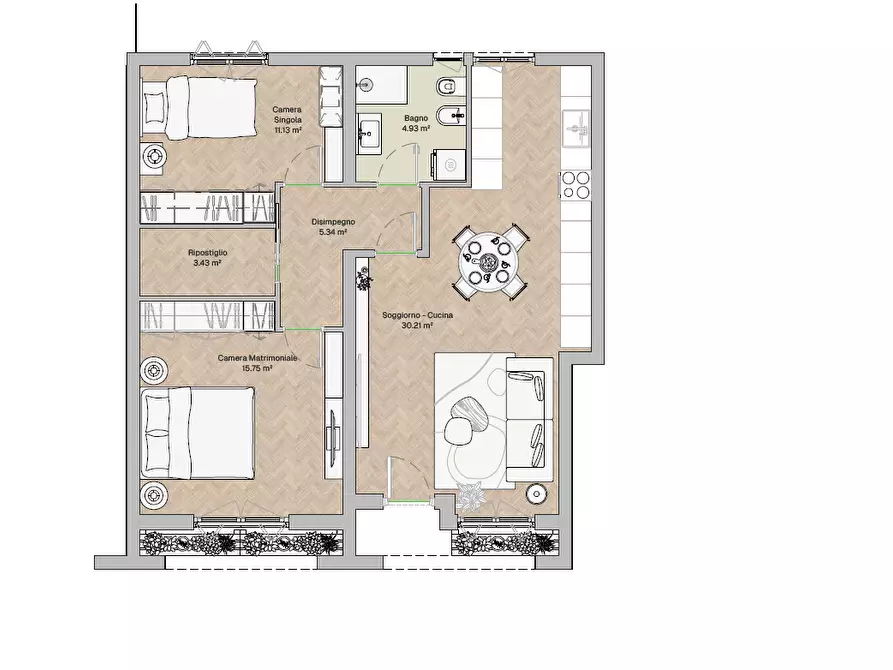 Immagine 3 di Appartamento in vendita  a Casciana Terme Lari