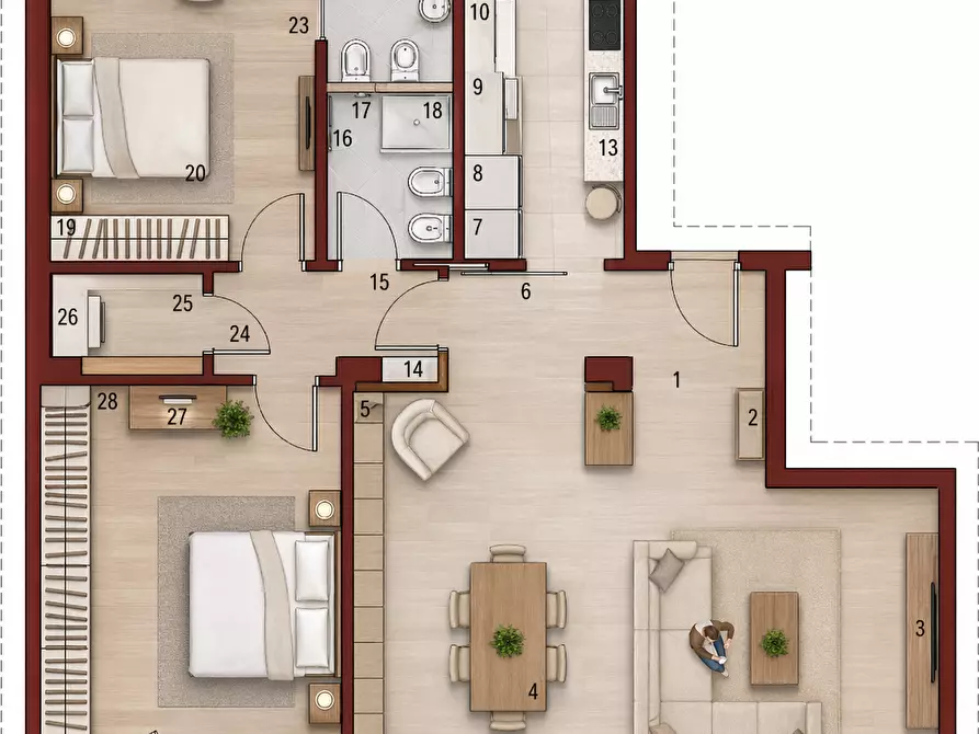 Immagine 24 di Appartamento in vendita  a Forte Dei Marmi
