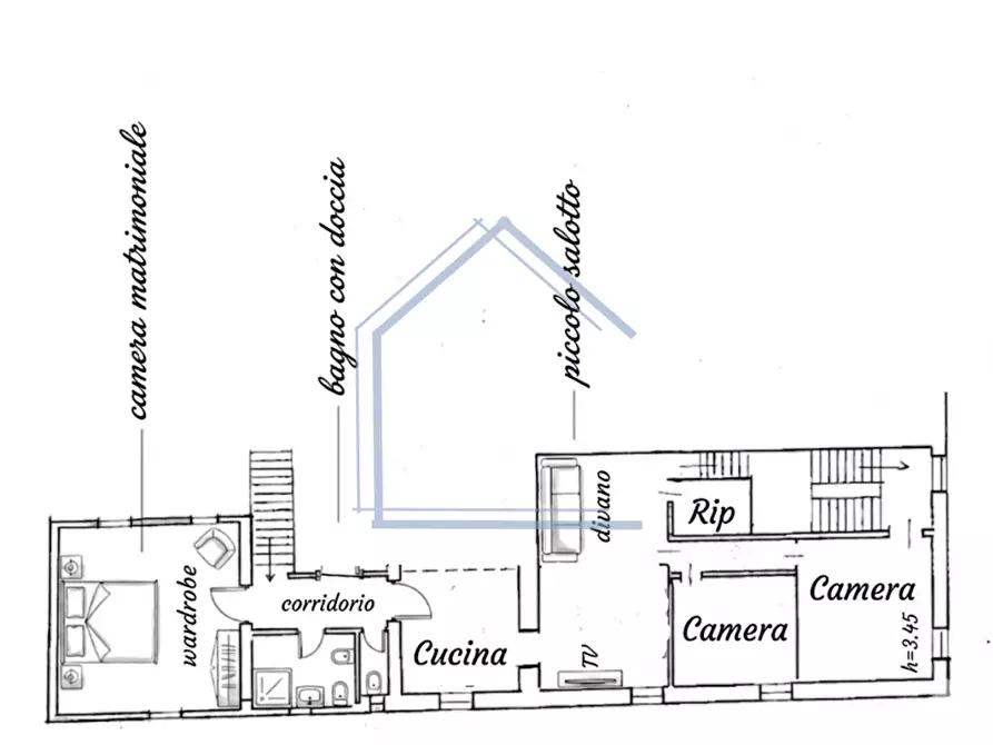 Immagine 22 di Porzione di casa in vendita  a Camaiore