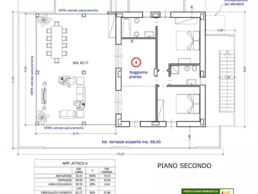 Immagine 1 di Mansarda in vendita  a Massa