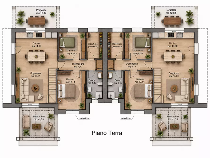 Immagine 4 di Casa bifamiliare in vendita  a Capannori
