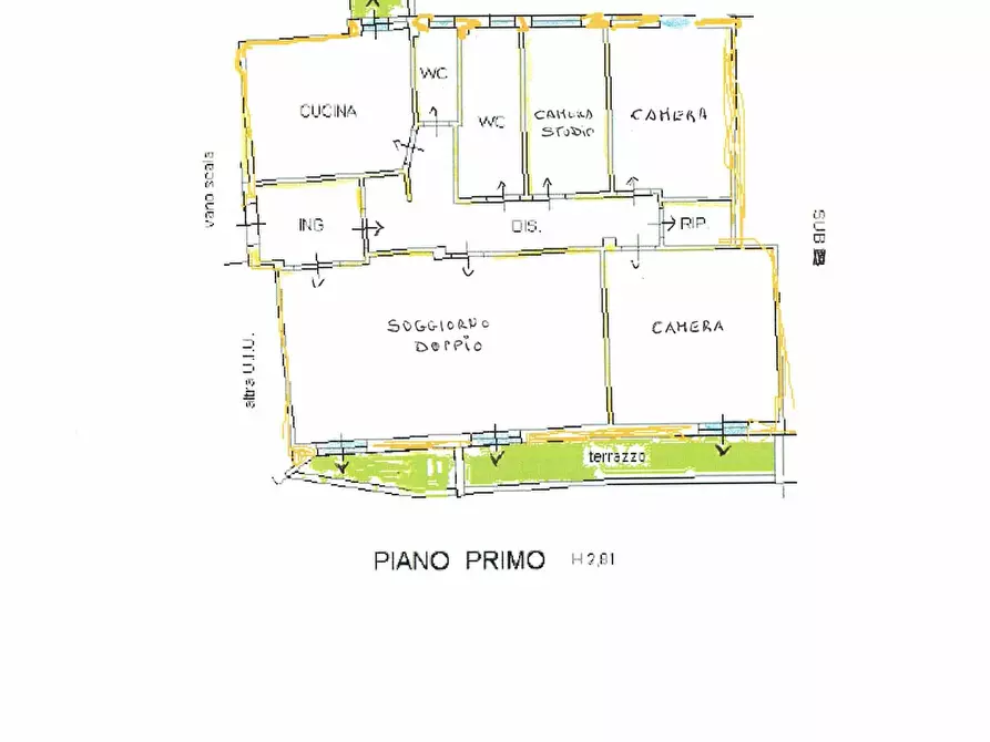 Immagine 11 di Appartamento in vendita  a Pisa