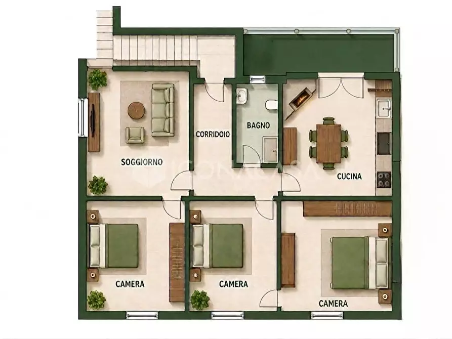Immagine 1 di Appartamento in vendita  a Bientina