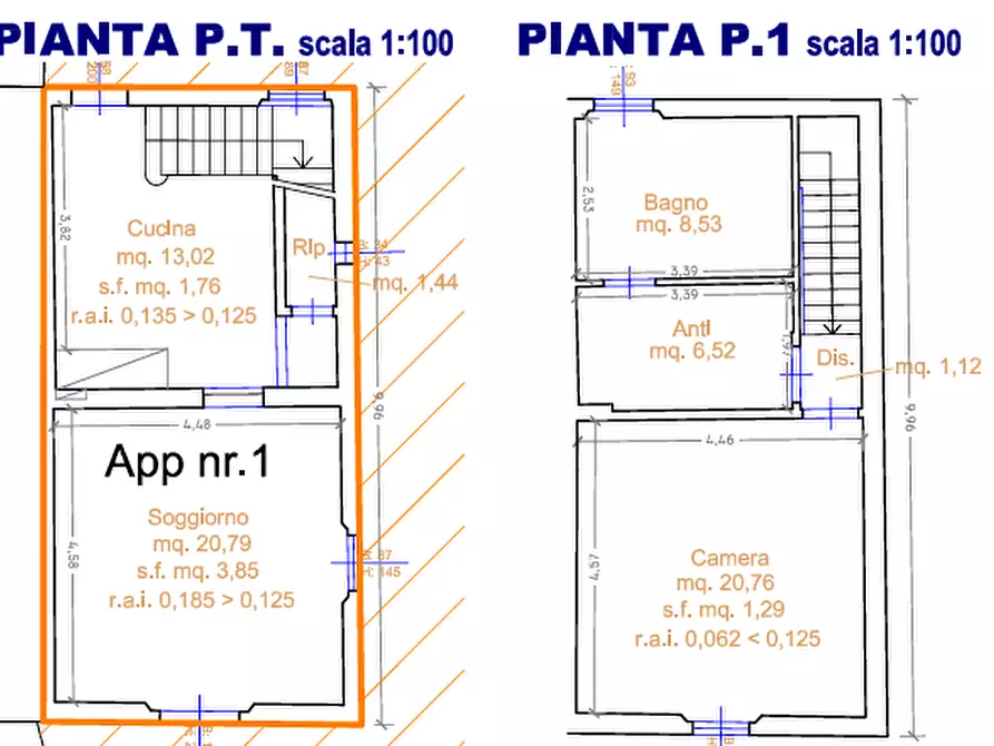 Immagine 1 di Porzione di casa in vendita  a Cascina