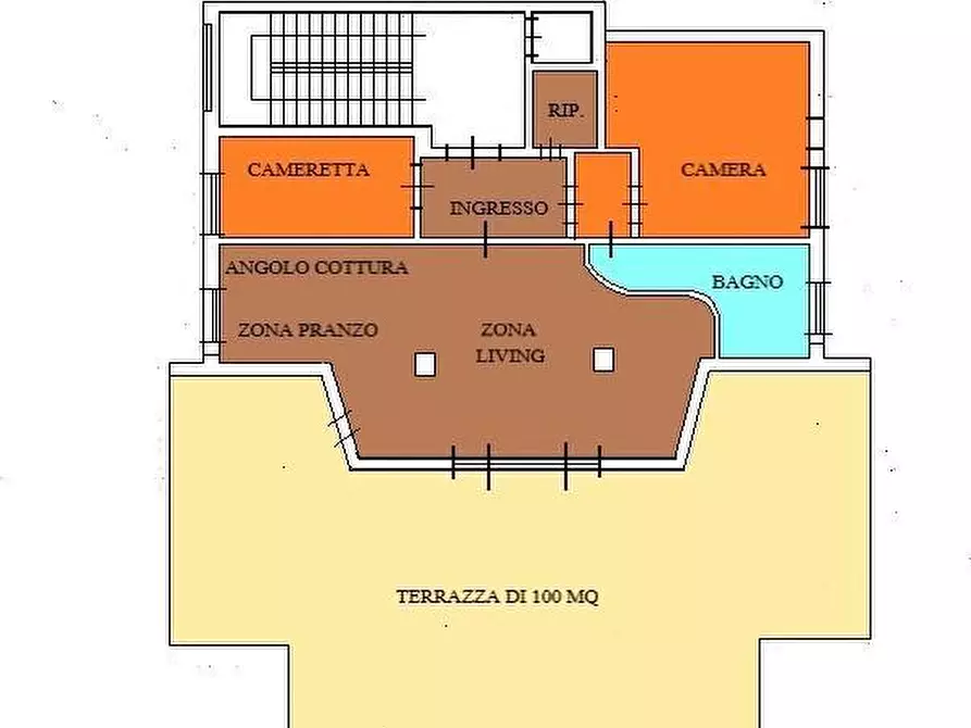 Immagine 1 di Mansarda in vendita  a Carrara