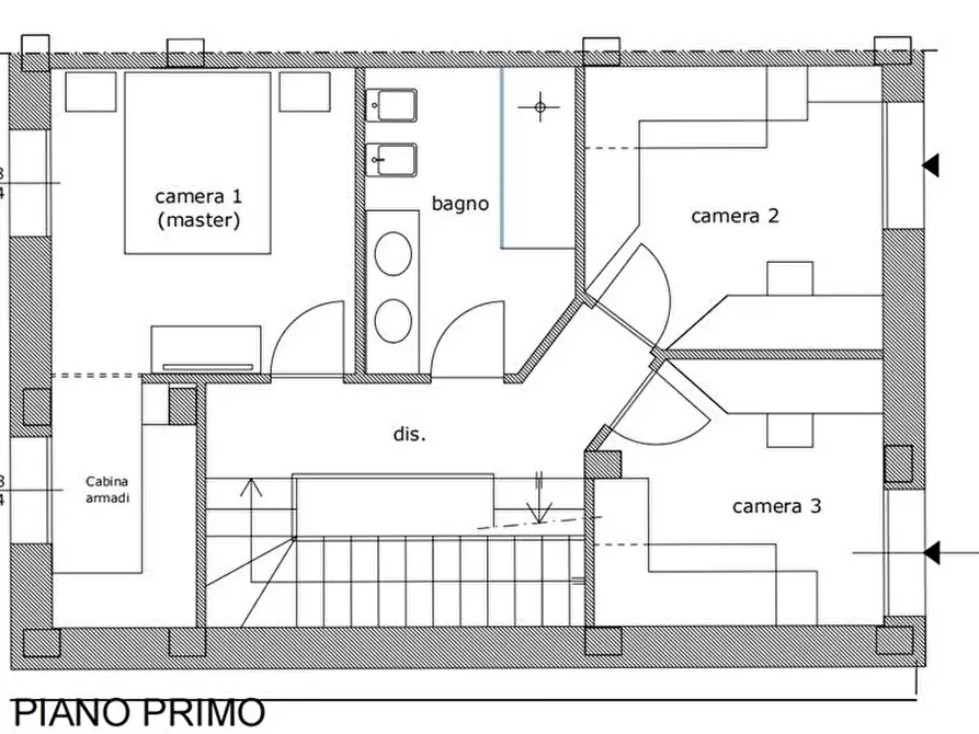 Immagine 5 di Casa bifamiliare in vendita  a Pisa