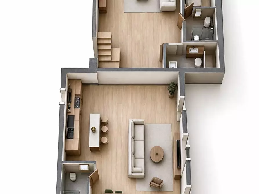 Immagine 2 di Casa bifamiliare in vendita  a San Miniato