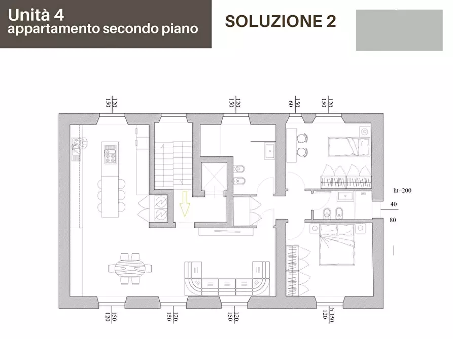 Immagine 6 di Mansarda in vendita  a Lucca