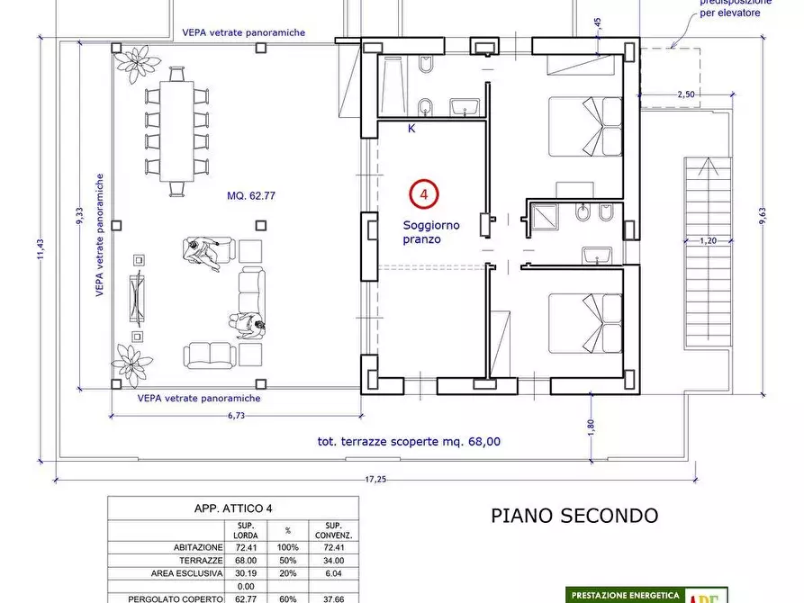 Immagine 9 di Mansarda in vendita  a Massa