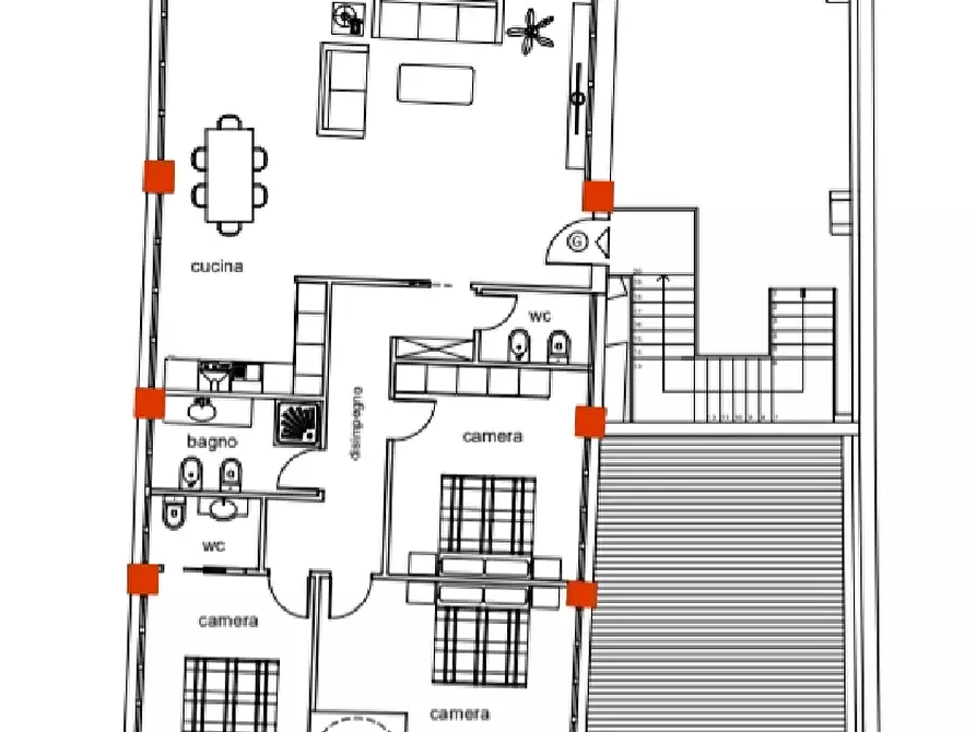 Immagine 13 di Appartamento in vendita  a Vicopisano