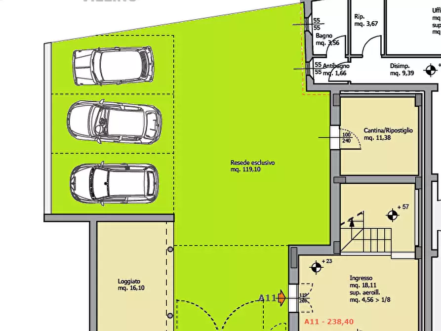 Immagine 39 di Porzione di casa in vendita  a Empoli