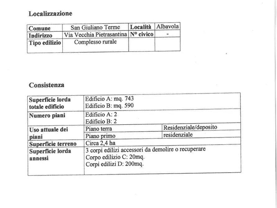 Immagine 9 di Casa colonica in vendita  a San Giuliano Terme