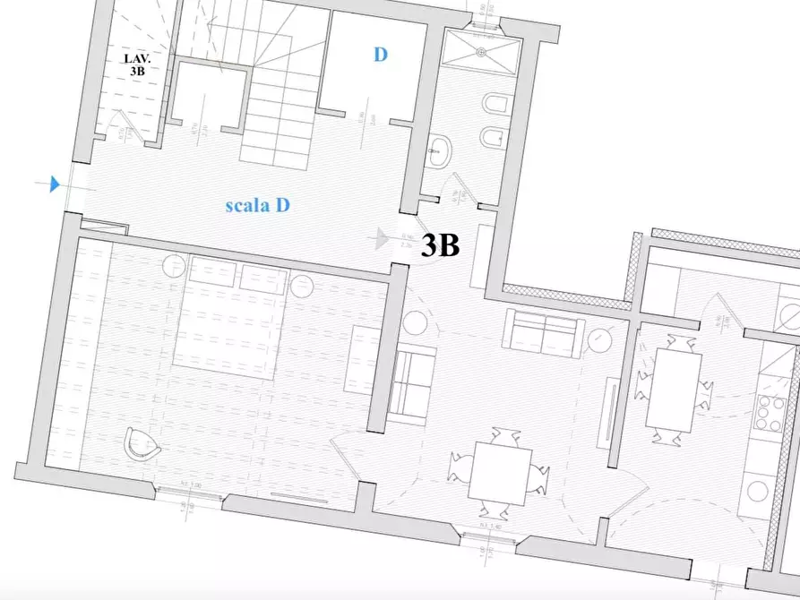 Immagine 3 di Appartamento in vendita  a Pontedera