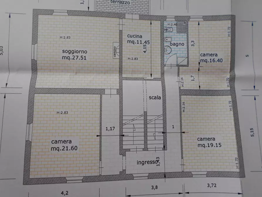 Immagine 18 di Appartamento in vendita  a Collesalvetti