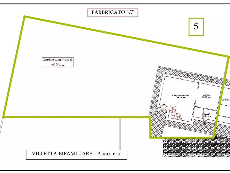 Immagine 1 di Casa bifamiliare in vendita  a Calcinaia