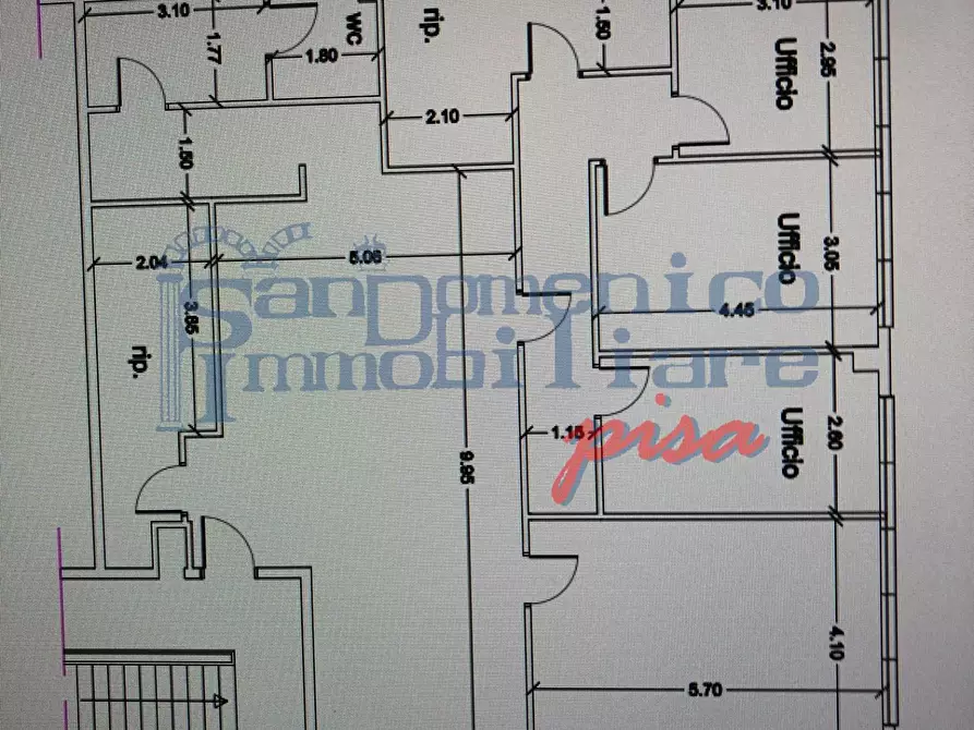 Immagine 11 di Ufficio in vendita  a San Giuliano Terme