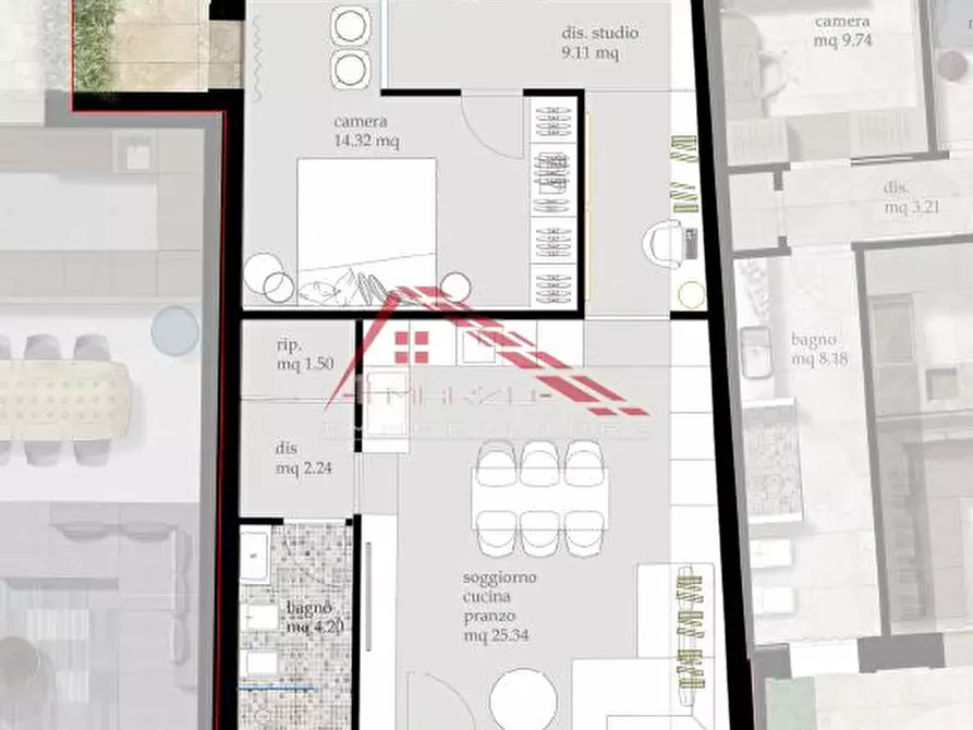 Immagine 4 di Appartamento in vendita  a Cascina