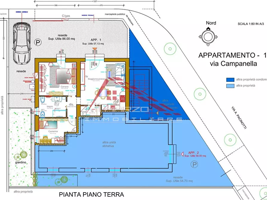 Immagine 1 di Appartamento in vendita  a Cascina