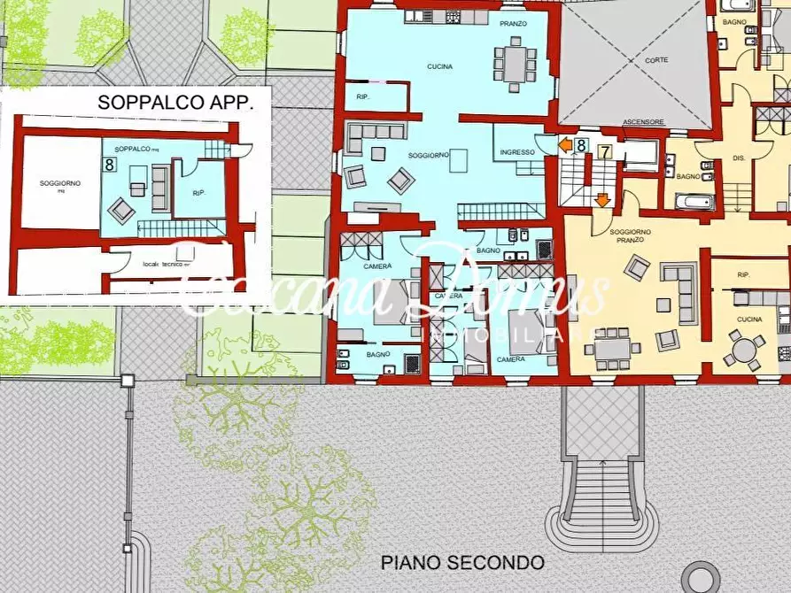 Immagine 10 di Porzione di casa in vendita  a Sovicille