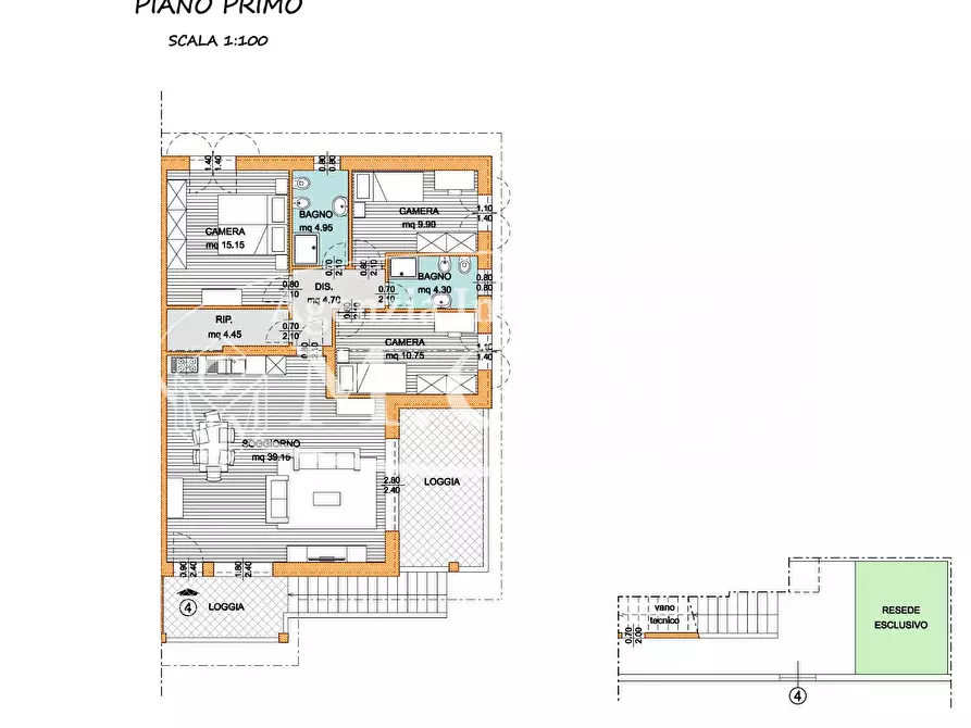 Immagine 9 di Appartamento in vendita  a Pontedera