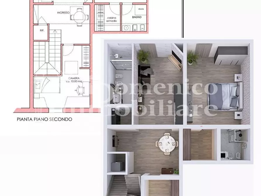 Immagine 2 di Appartamento in vendita  a Cascina