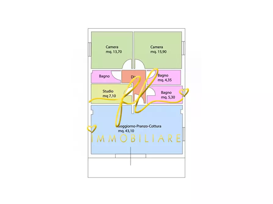 Immagine 2 di Appartamento in vendita  a Cecina