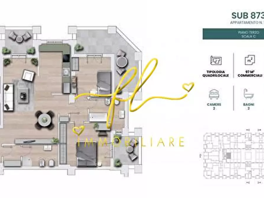 Immagine 2 di Appartamento in vendita  a Cecina