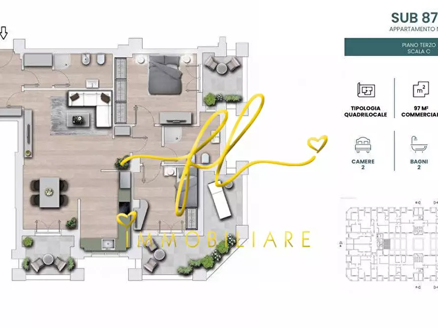 Immagine 2 di Appartamento in vendita  a Cecina