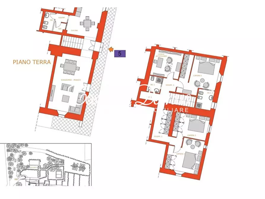 Immagine 20 di Porzione di casa in vendita  a Siena