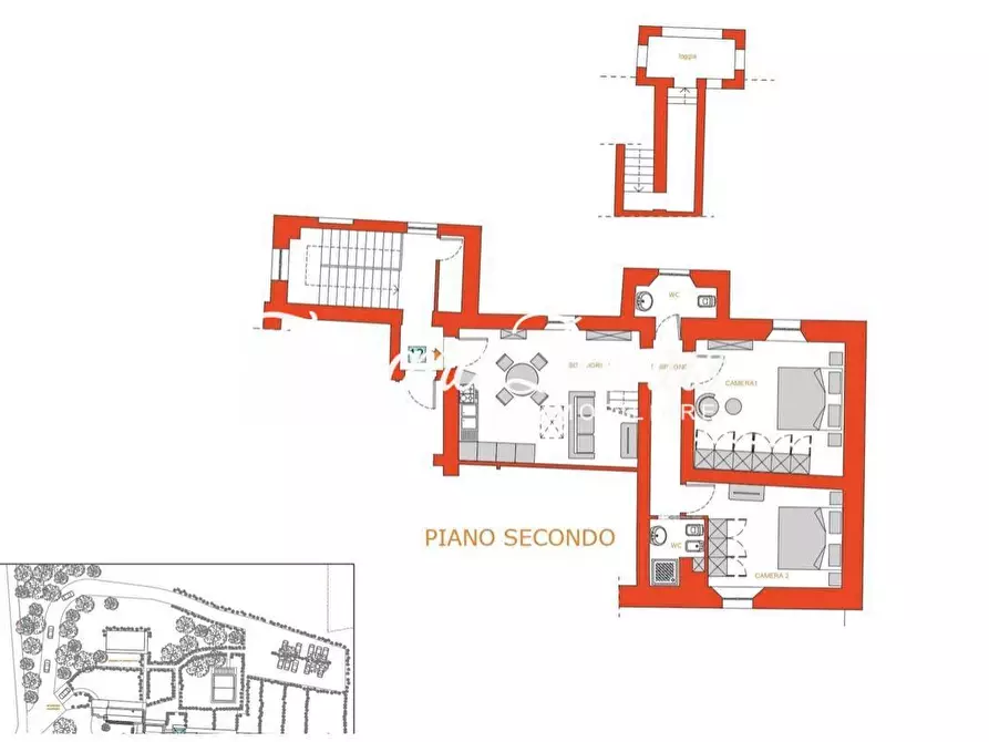 Immagine 19 di Porzione di casa in vendita  a Siena