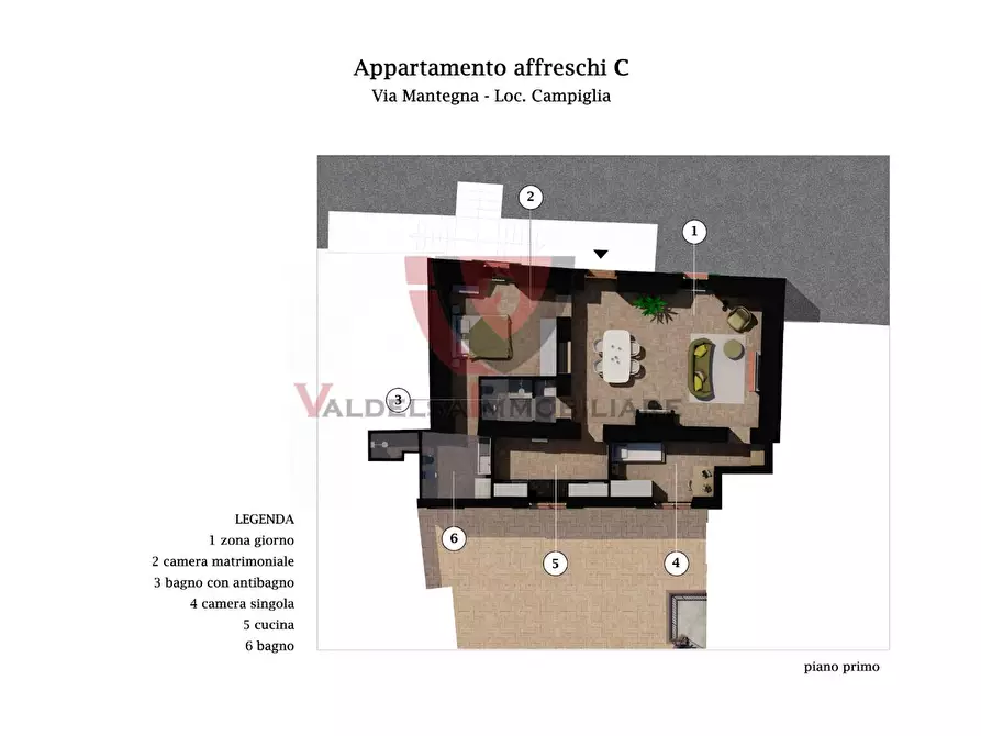 Immagine 3 di Appartamento in vendita  a Colle Di Val D'elsa