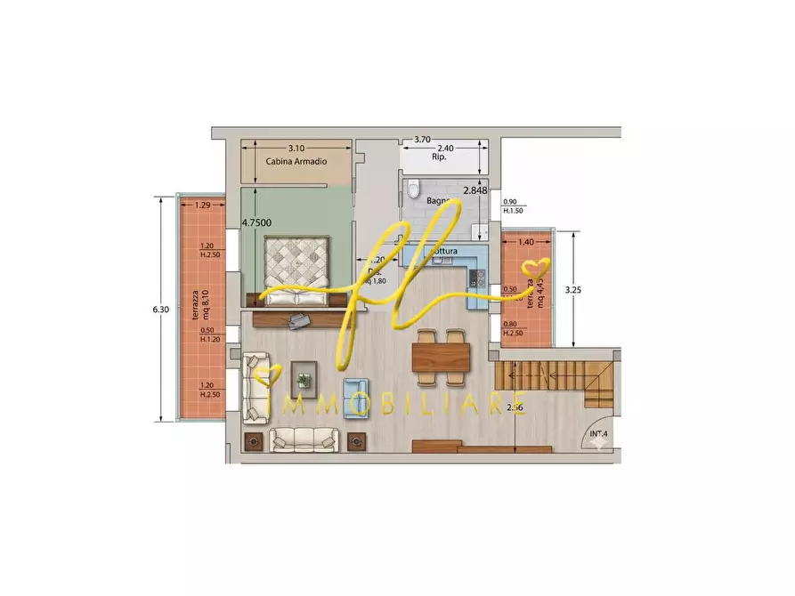 Immagine 1 di Appartamento in vendita  a Cecina