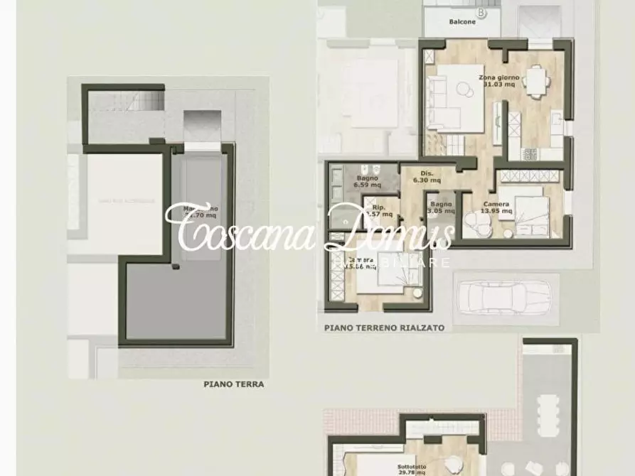 Immagine 4 di Casa bifamiliare in vendita  a Monteriggioni