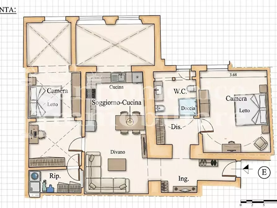 Immagine 2 di Appartamento in affitto  a Cascina