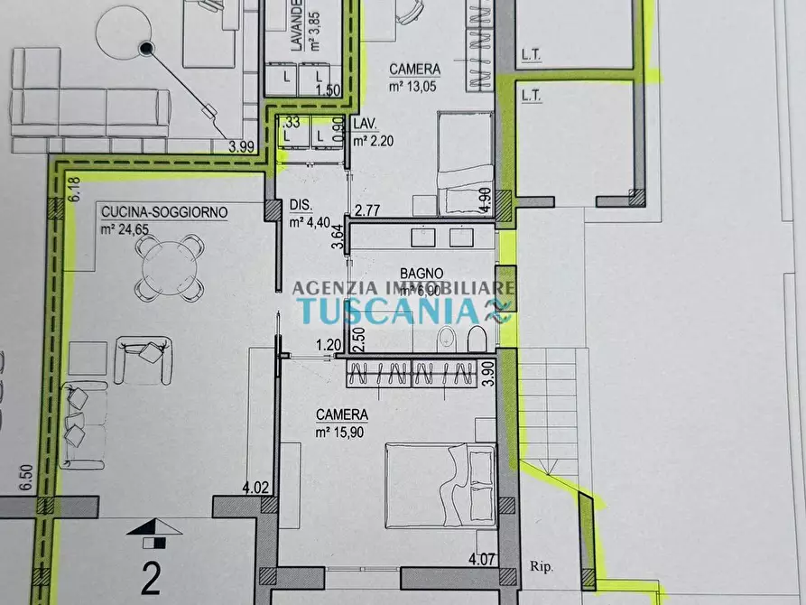 Immagine 1 di Appartamento in vendita  a Cecina