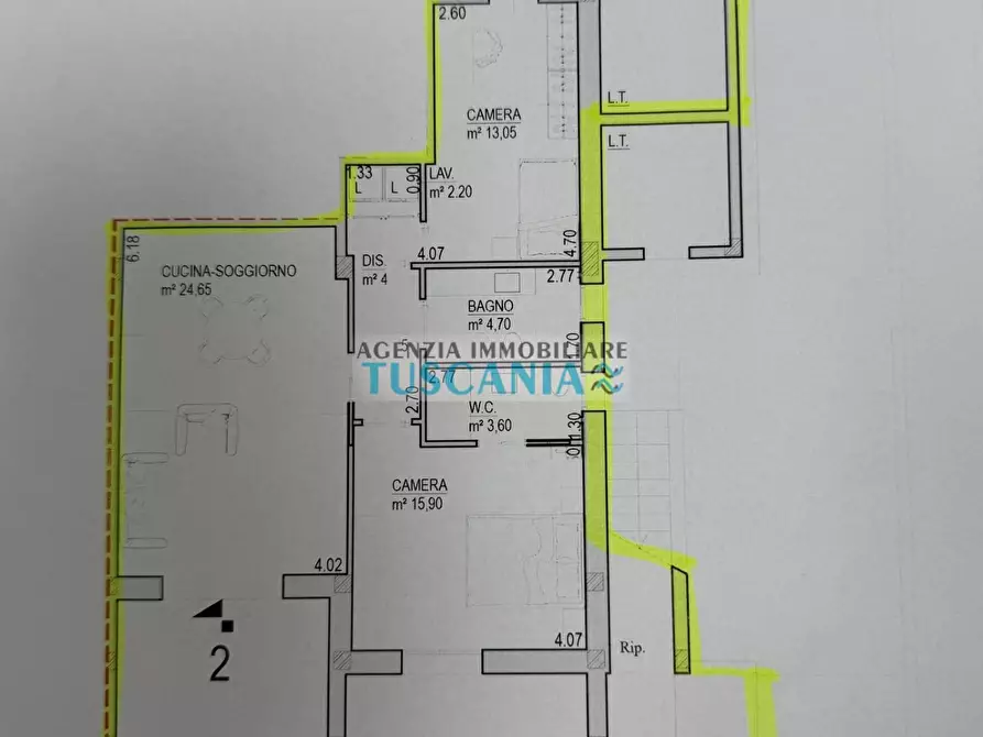 Immagine 2 di Appartamento in vendita  a Cecina