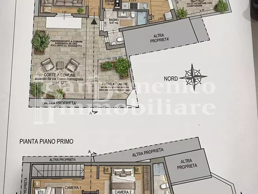 Immagine 1 di Terratetto in vendita  a Cascina