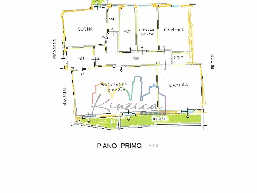 Immagine 11 di Appartamento in vendita  a Pisa