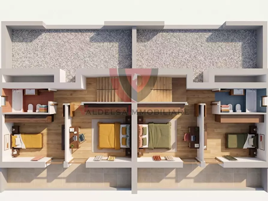 Immagine 7 di Casa bifamiliare in vendita  a Colle Di Val D'elsa