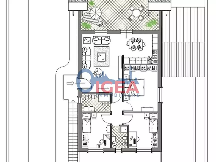 Immagine 10 di Appartamento in vendita  a Colle Di Val D'elsa