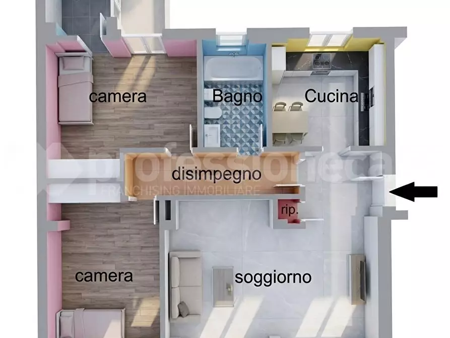 Immagine 19 di Appartamento in vendita  a Pisa