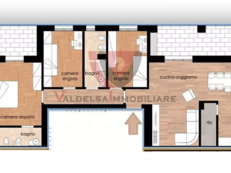 Immagine 5 di Appartamento in vendita  a Poggibonsi