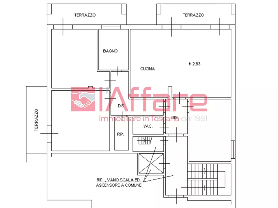 Immagine 15 di Mansarda in vendita  a Montecatini Terme