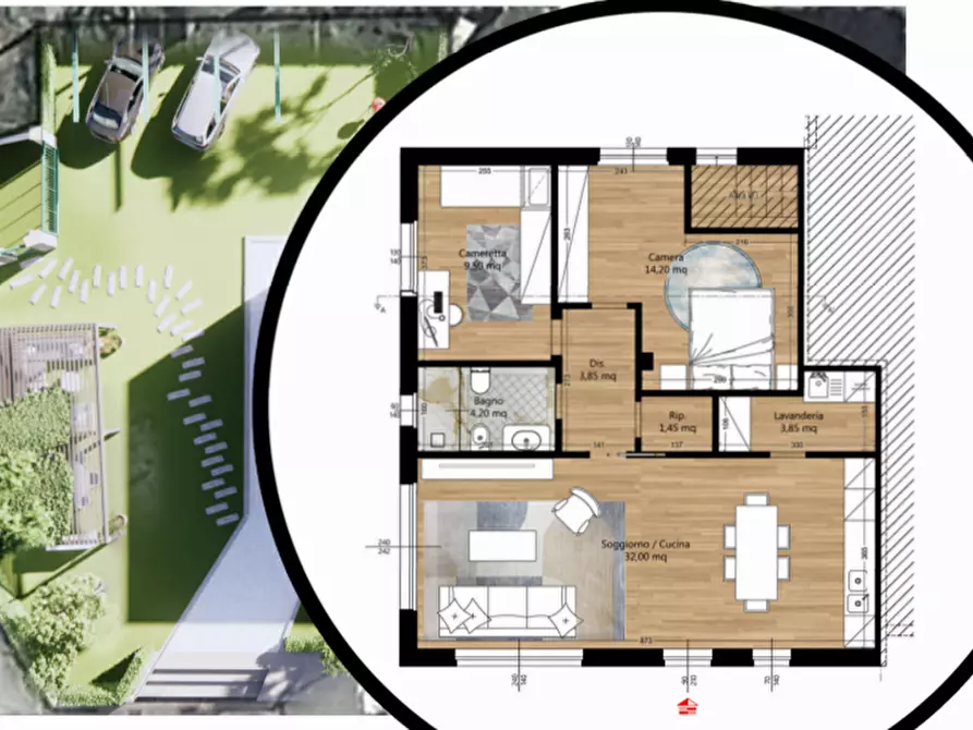 Immagine 3 di Casa semindipendente in vendita  a Ortonovo