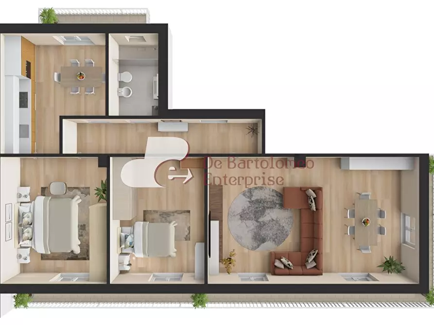 Immagine 3 di Appartamento in vendita  in via Dante Alighieri a Bari