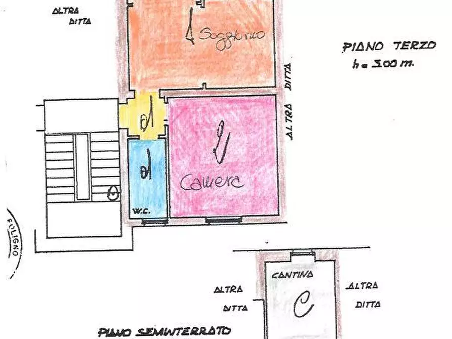 Immagine 3 di Appartamento in vendita  in Via Monte San Daniele 12 a Foligno