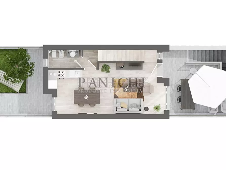 Immagine 2 di Villetta a schiera in vendita  a Asciano