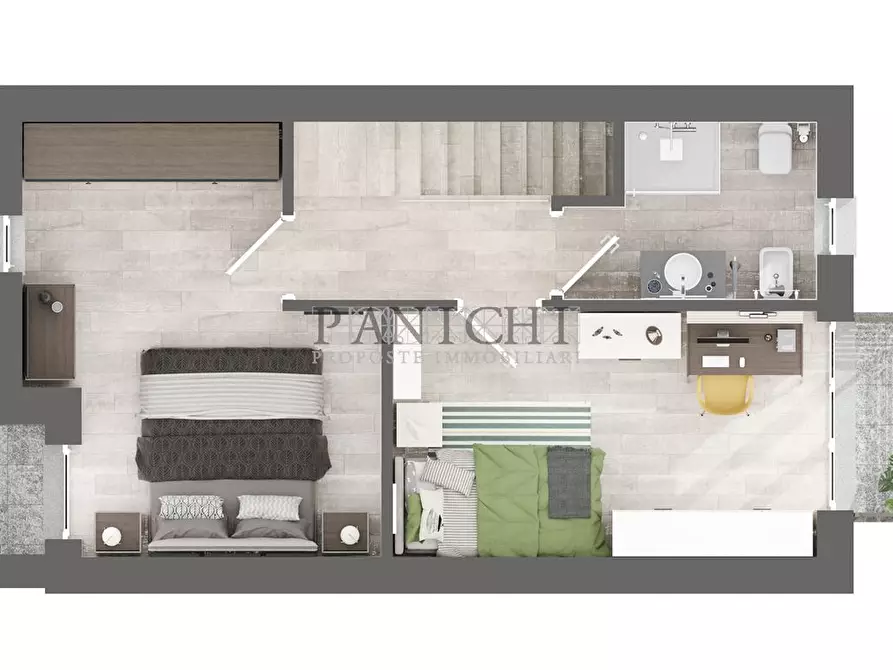 Immagine 3 di Villetta a schiera in vendita  a Asciano