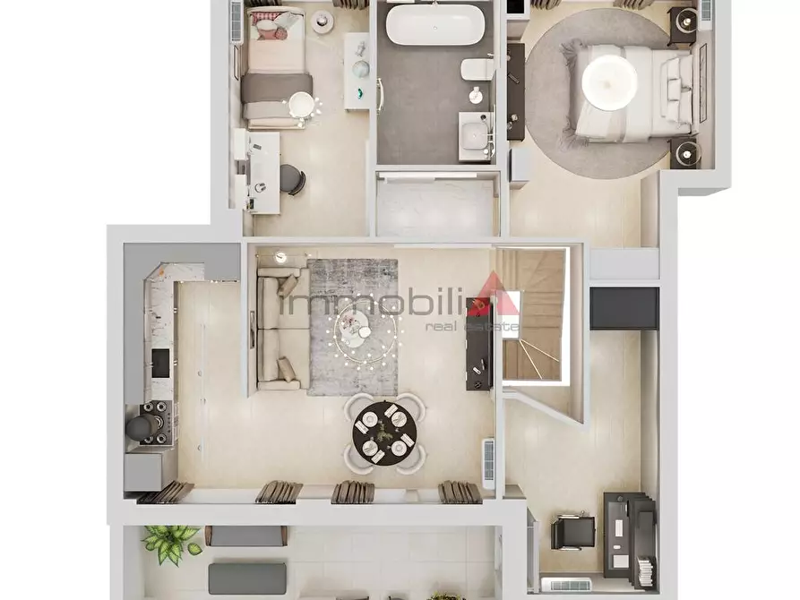 Immagine 3 di Appartamento in vendita  in via Gramsci 22 a Segrate